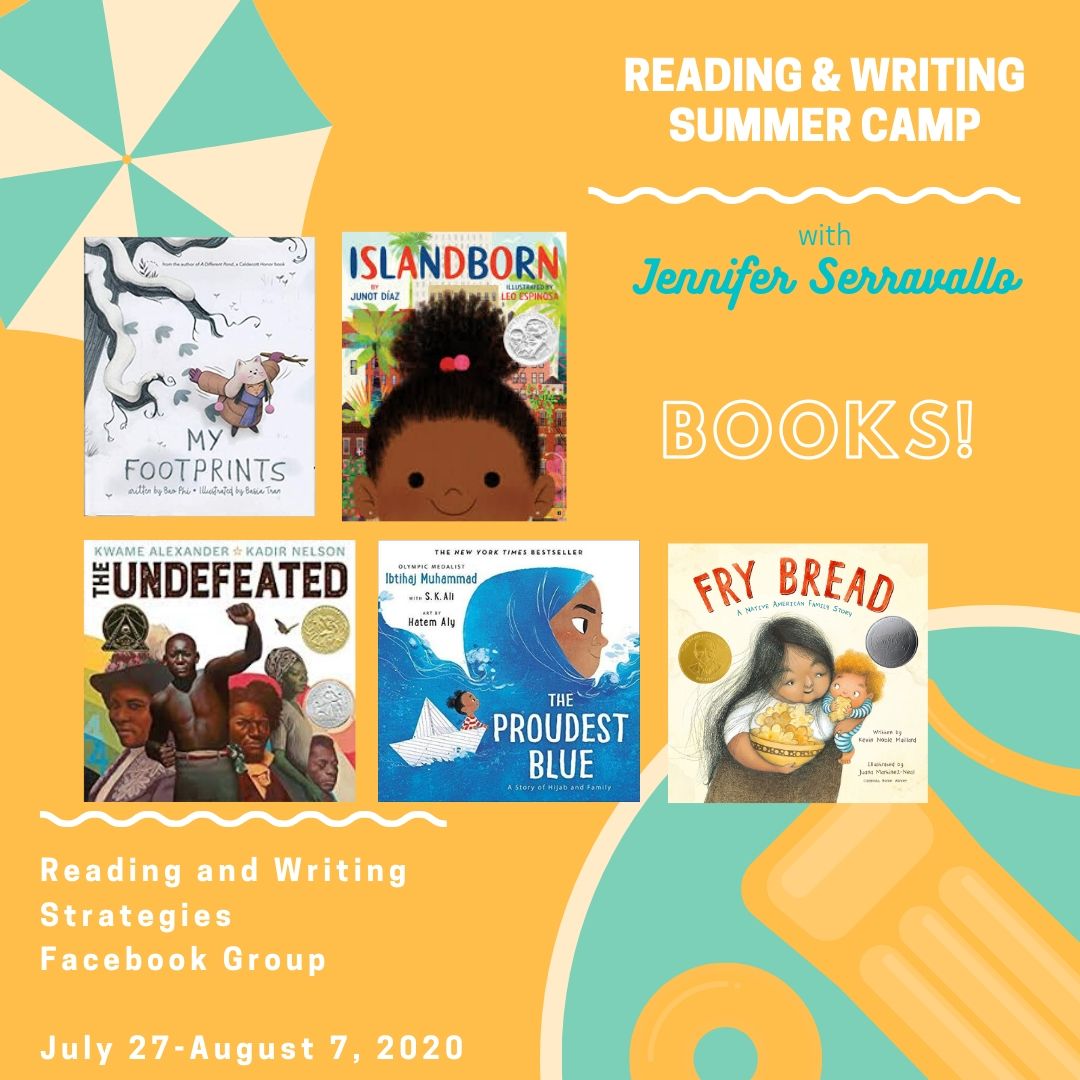 Reading &amp; Writing Summer Camp! 

FREE, just join the FB group. 5 min/day.

July 27-31 Reading Strategies Book &amp; these picture books
Aug 3-7 Writing Strategies Book &amp; these picture books

Order here (proceeds go to <a href="/diversebooks/">We Need Diverse Books</a> scholarship fund):  akjeducation.com/akj-education-…