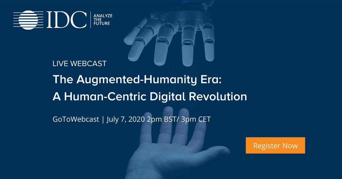 Technology and humanity are converging, with technologies bringing out the full power of people as we head into a new #AugmentedHumanity era.

Register for this webcast to find out more👇bit.ly/2UNp6pd