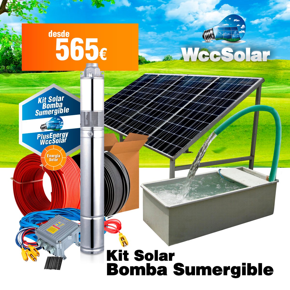 wcc_solar's tweet photo. Descubre nuestros kits Solares con 💧Bombas Sumergibles de Pozo y ☀️Paneles Fotovoltaicos. Amplia variedad de potencias y caudales para pozos de todas las profundidades.¡¡ 🙆‍♀️ Agua Gratis todo el Año con WccSolar!! #verano #agua #energia #renovable https://t.co/gounUTVxIM https://t.co/l7ckLIt98n