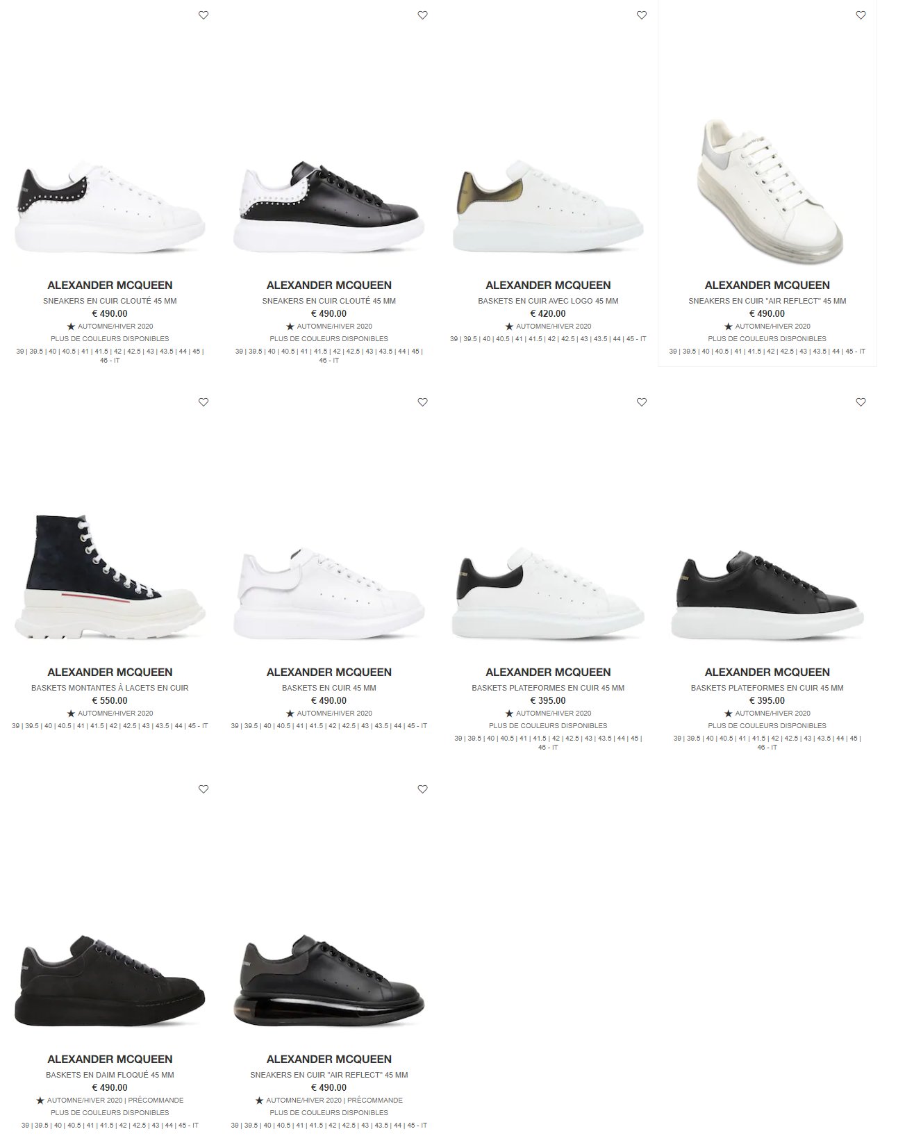 2020 alexander cheap mcqueen sneakers