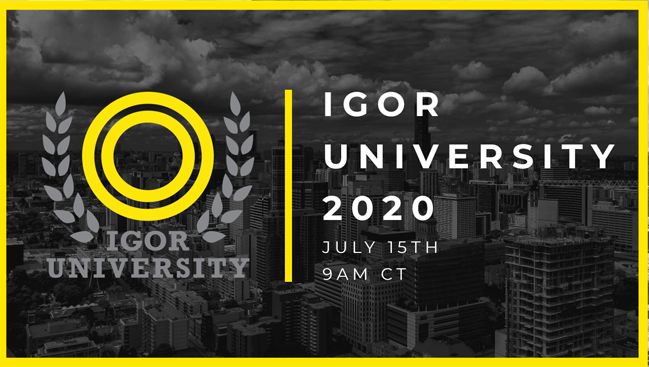 Igor_PoE's tweet photo. We have added a second summer Igor University session! It will be an online-only full day training that follows our certified Igor University curriculum. Sign up to secure your spot today by clicking the link below #IgorUniversity
https://t.co/jlA2qlTKV6 https://t.co/QunzCg5b2W