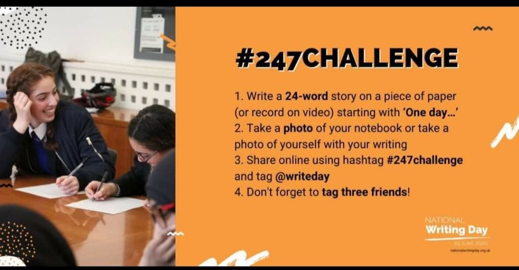 BabelBros's tweet photo. Happy National Writing Day! Write 24 word story starting with One Day... share using the hashtag #247challenge #getwriting #writeday https://t.co/HC7znIrc0P