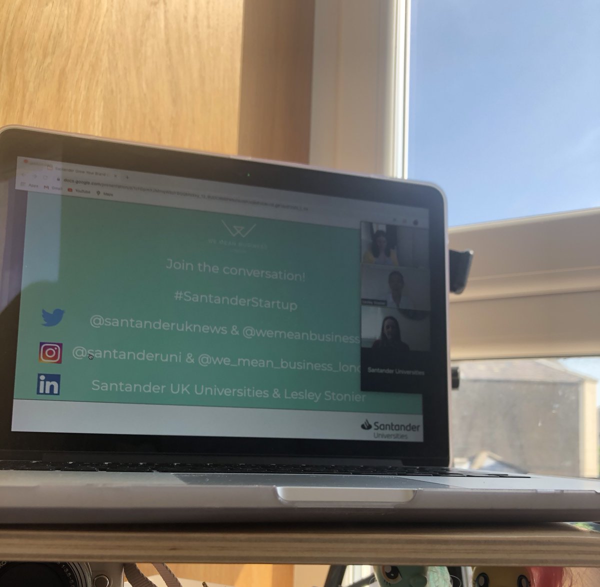 Sonas4Change's tweet photo. It’s a busy day for the Sonas team today.
We’ve just finished a great session on Growing Your Brand on a Budget with @santanderuknews  and Lesley from @wemeanbusinessL.
Lesley shared so much knowledge with us and the tasks we worked through helped us put it into practice. https://t.co/Plic90h5S9