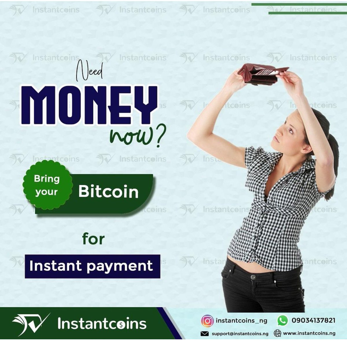 LisaMelz's tweet photo. Need money now?
Bring your BTC for instant payment at #Instantcoins
The only BTC platform that never sleeps 24/7 ✅
We trade BTC & convert it to Naira 🤝
Buying & selling rate for cryptocurrencies 🤝
Register here https://t.co/WglzlqRhMq https://t.co/JGyX84WLah