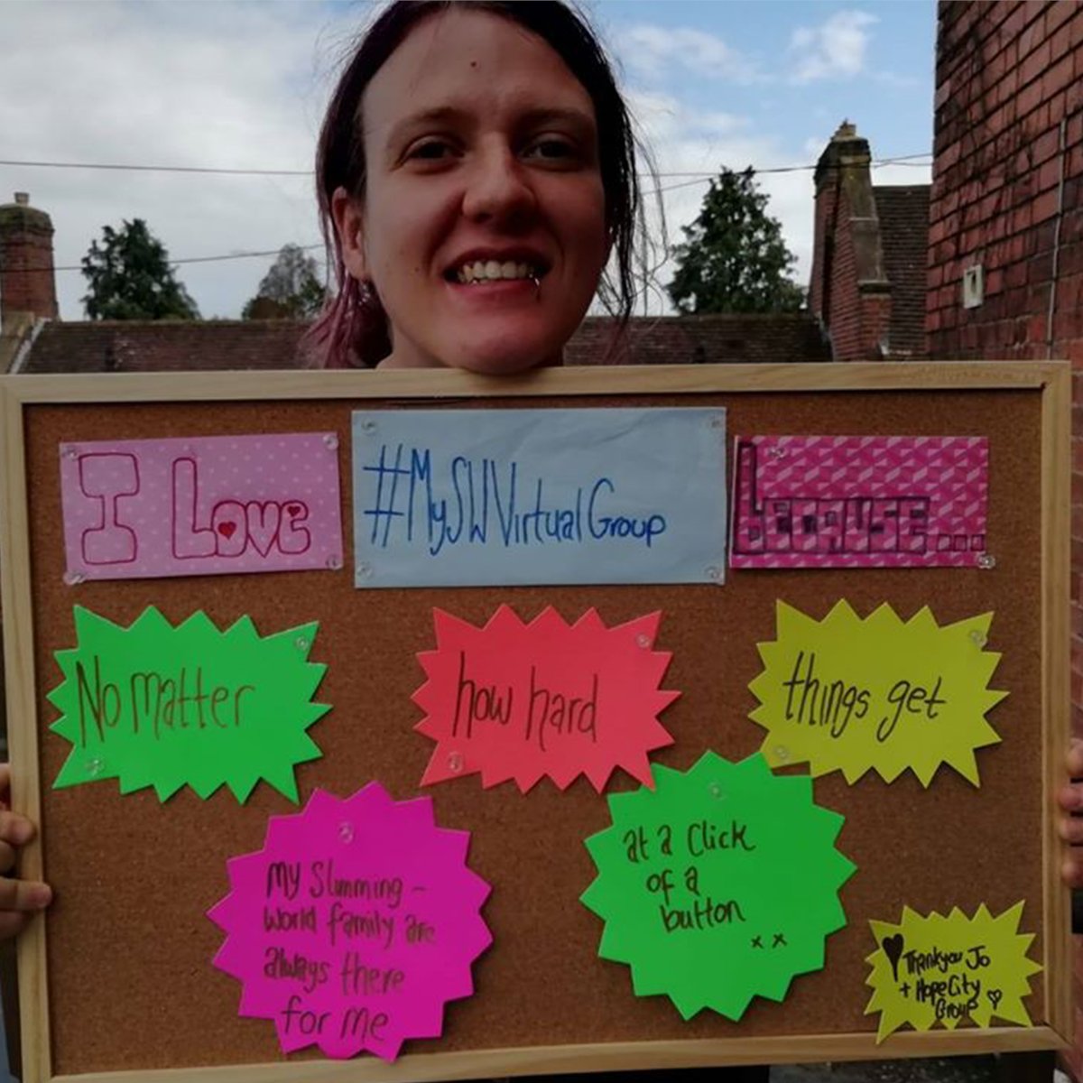 SlimmingWorld's tweet image. This week’s winner Jes told us her #SlimmingWorld group means the world to her! Complete the sentence 'I love #MySWVirtualGroup because...' using the # and tagging us in your post before midnight on 23rd June for a chance to win an online shopping voucher. ow.ly/8sWM50AfsOM