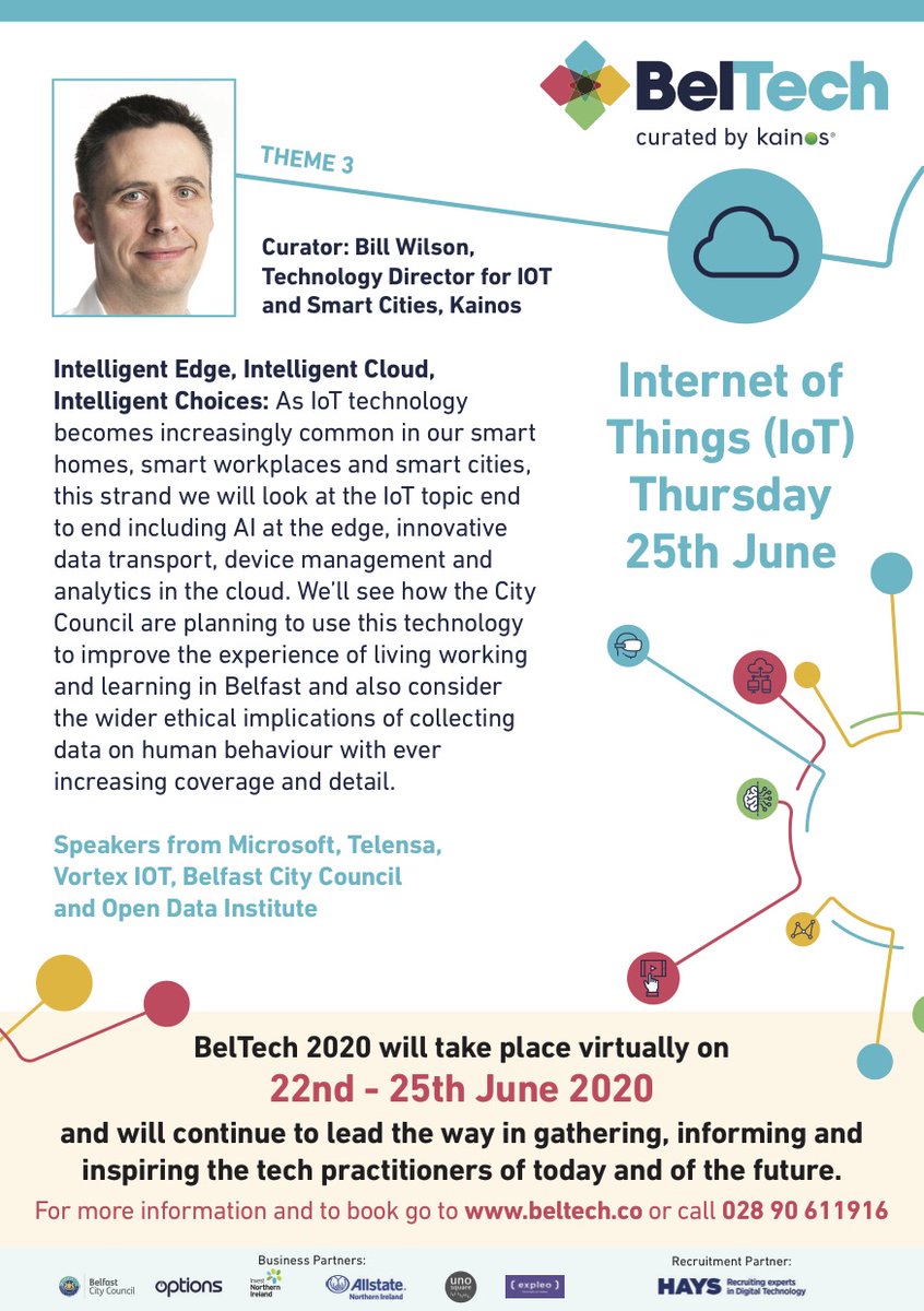 beltech2025's tweet photo. Tomorrow we conclude #BelTech20 with: 

Bill Wilson from @KainosSoftware talking about all things #IoT

Belfast's Digital Ambition by @jaynecbrady &amp; Deborah Colville @belfastcc

Closing keynote by @seamuscushley,  @bazaarvoice_bfs on #Leadership 👉https://t.co/0JQigNhk2z https://t.co/w78dkI8eMP
