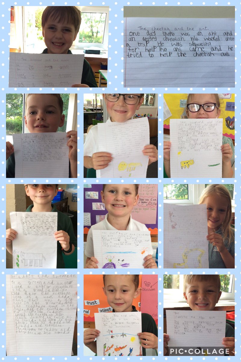 TickfordPark's tweet photo. What super writers we have in Year1. Everyone wrote amazing stories based on The Lion and the Mouse ๐ฆ๐ #TP4year1 #TP4writing https://t.co/l9ZpffA8Hn