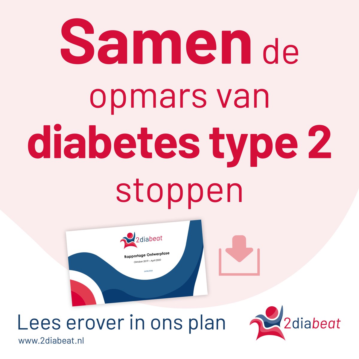 Afgelopen maanden werkten we met vele experts aan een integrale aanpak om de opmars van diabetes type 2 te stoppen. Lees hem nu via: 2diabeat.nl/download-de-aa… #diabetes #leefstijl #preventie