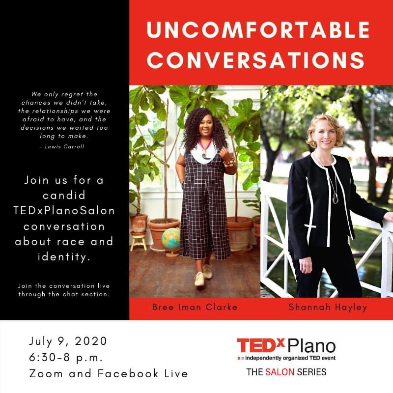 TEDxPlano's tweet photo. Join us for a candid @TEDxPlano Salon conversation about race and identity. Details and register here: https://t.co/pKExVwJwvN https://t.co/V3MaSA9OMQ