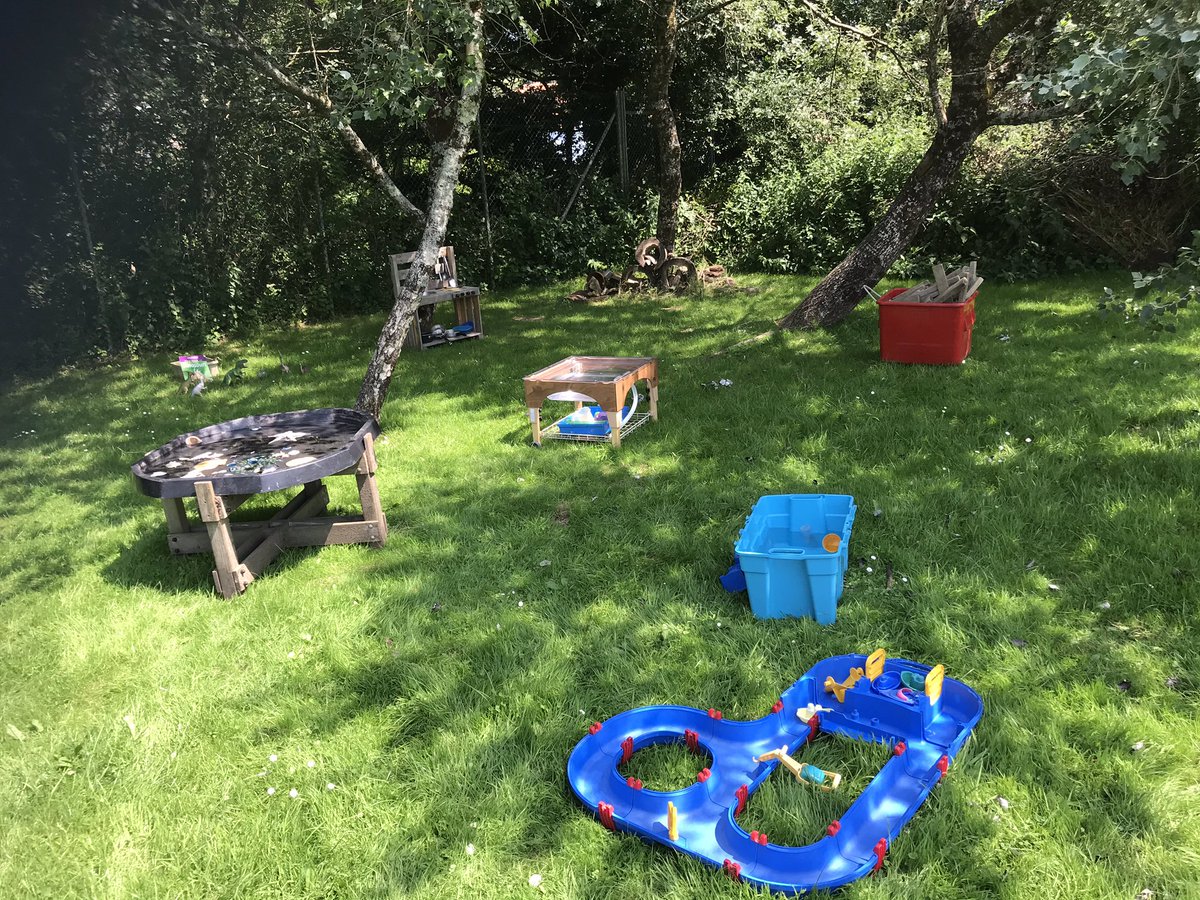 MoltonPrimary's tweet photo. The Robins and Penguins have a shady, watery afternoon planned! Look what Mrs Marchant has got ready... https://t.co/g7YmlR1nTY
