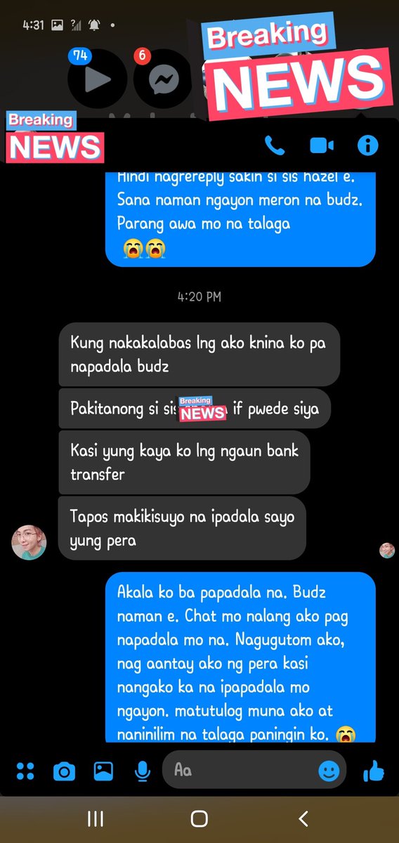 BangtanXBabies's tweet photo. @laineybogzz @SharleneLouise4 Sya yong may atraso, kinukulit ko na padalahan ako since last week hanggang kahapon ang pag aantay ko puro papadala na papasuyo nya kyeme. Tapos gaganyan pa sya sakin. At ako pa ang nagmakaawa. Diba? Dapat ganun ba? Nakakagutom mag antay promise. Hahahha https://t.co/W1IzyODvi3