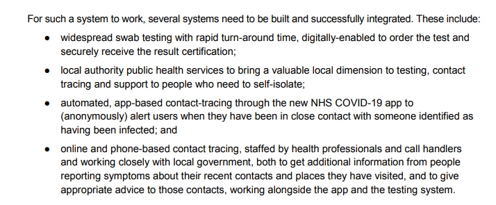 jonwalker121's tweet image. Boris Johnson says a test and trace app is "icing on the cake" - ie nice to have but not essential. But his government previously said it *was* essential #pmqs (see p 39 assets.publishing.service.gov.uk/government/upl…)