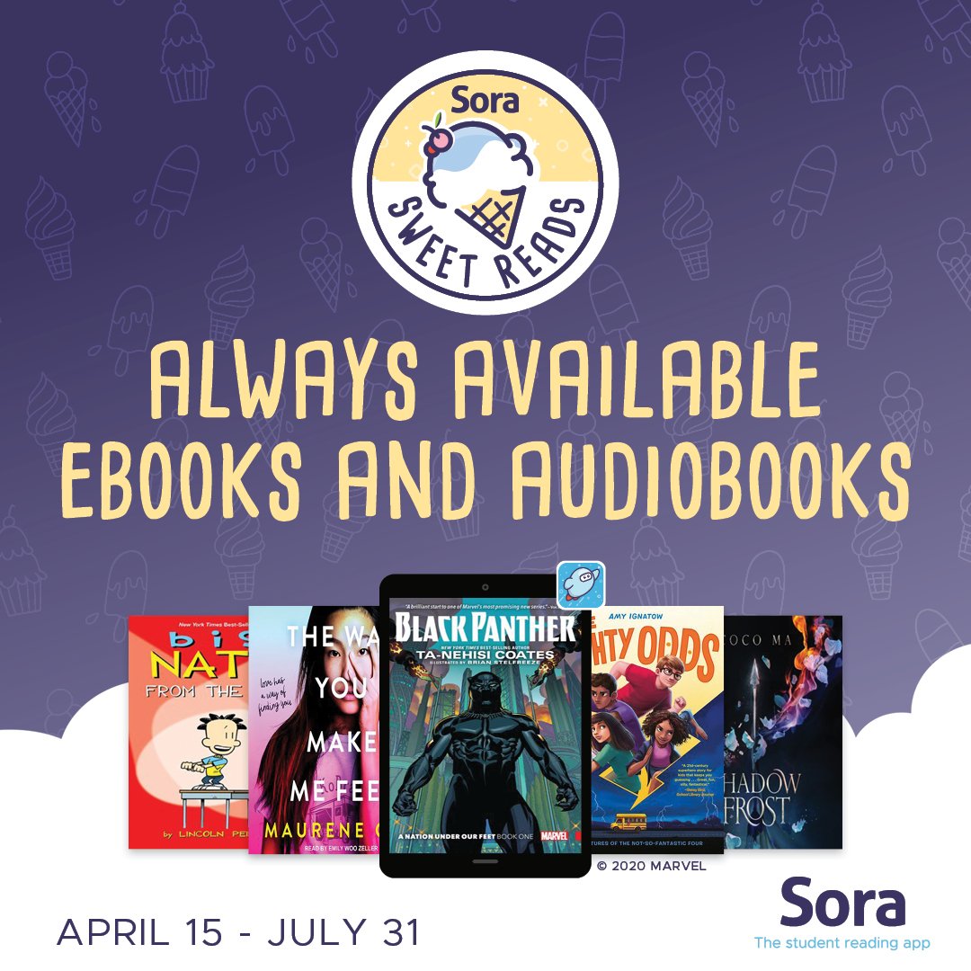Libraries may still be closed but Sora is open all summer!! 
☀️📚☀️📚☀️📚☀️
What will you be reading?
