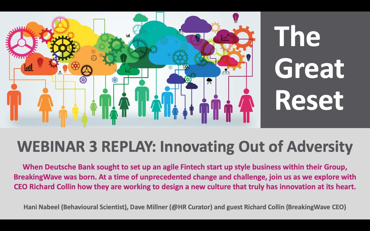HRCurator's tweet photo. REPLAY the fascinating Innovating Out of Adversity Part 3 @iPsychTec Webinar Series. Listen to Richard Collin, CEO Breaking Wave talk with @Nabeel_Hani &amp; @HRCurator about creating a true #innovation #culture! https://t.co/DFYglTykgW #HR #HCM #OrgDev #OrgDesign https://t.co/jR26OGZXPc