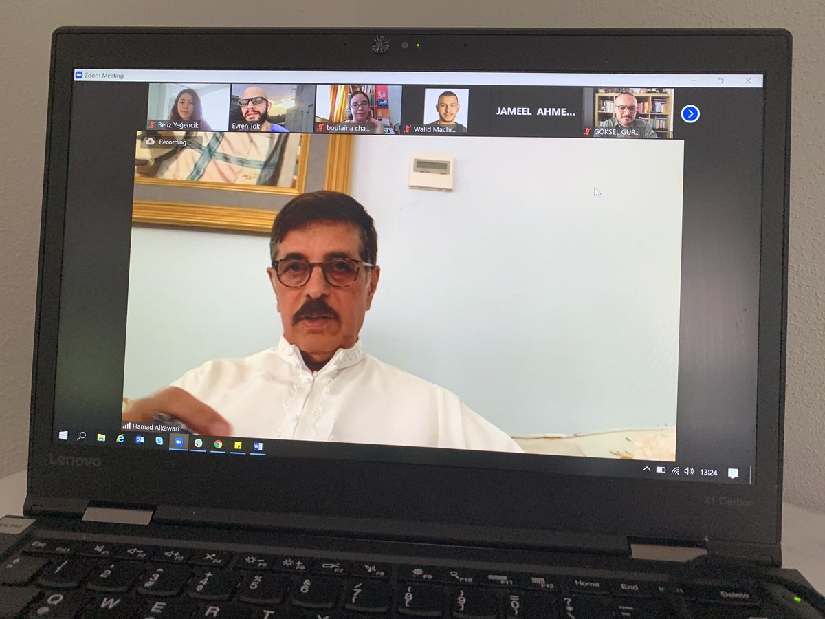 BYegencik's tweet photo. Today we had the honour to have his excellency @alkawari4unesco in our program! What a joyful and enlightening session this was🙏🏻 Amazing to hear your opinions about the future of art and the "diseases" of the world🌍 #DPCN #WeDesignNewNormal https://t.co/S7DaQ0zYfN