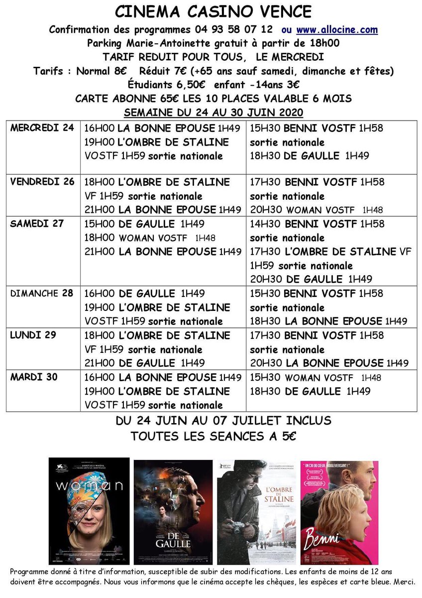ChristineFaity's tweet photo. Ce soir notre cinéma Casino rouvre après deux mois et demi d’interruption. J’y étais le jour d’avant (le confinement), j’y serai le jour de l’ouverture. Consommons à #Vence! https://t.co/PwCT3aC67w