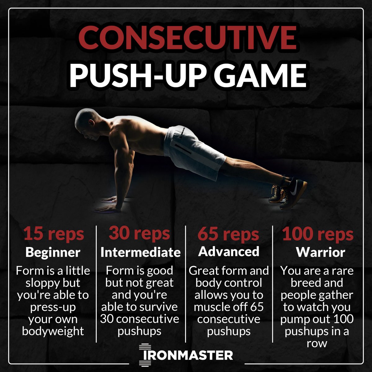 IronmasterUK's tweet photo. Aiming to be a push-up warrior! #homeworkout https://t.co/HKLVox3p5Y