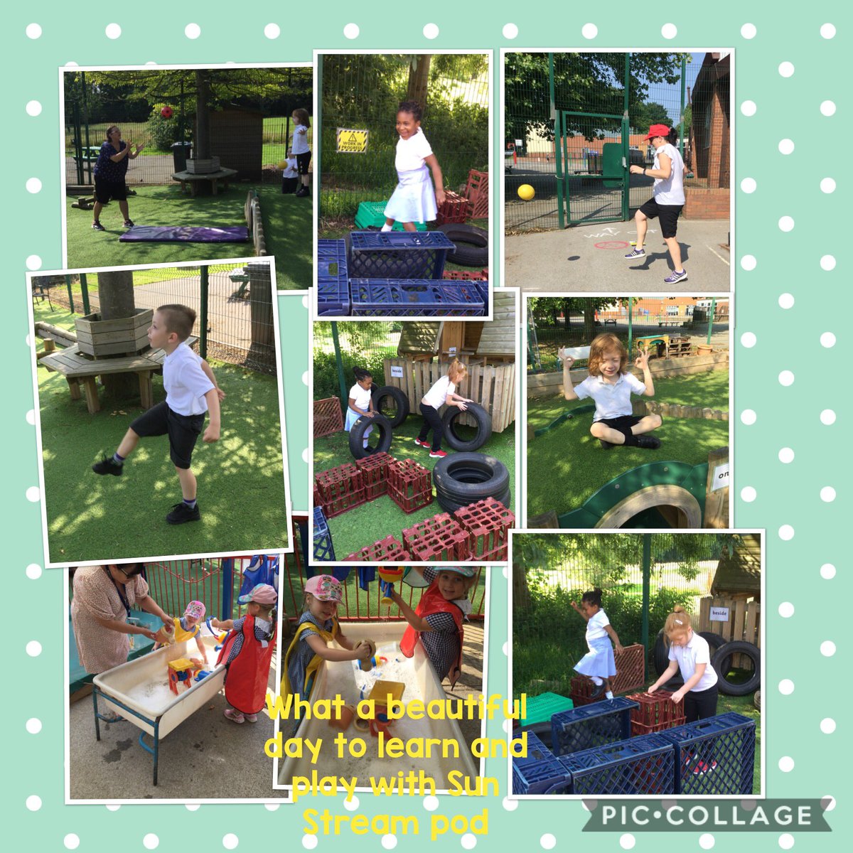 HexthorpePri's tweet photo. Our FS2 Pods are enjoying outdoor learning in the glorious sunshine #letslearnoutside @Benedick1 @RowenaHackwood @LawNic @Nic_Crossley1 https://t.co/nQHZvBOcGE
