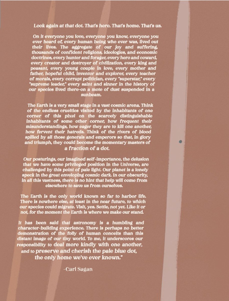 Hey <a href="/KirkcaldyHigh/">Kirkcaldy High School</a>! Today I came across a really interesting poem by Carl Sagan. How about you read it and comment what you think its about 🧐