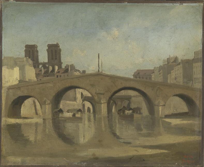 MUDOOise's tweet photo. [#UnJourUneOeuvre] #AuMudo #Culture
Oeuvre de jeunesse de l'artiste présentant une vue emblématique de Paris depuis la Seine.
"Paris, le Vieux Pont Saint-Michel" entre 1823 et 1824 de Jean-Baptiste Camille Corot. © DR.
Collection du MUDO-Musée de l'Oise.

#peinture #19es #Paris https://t.co/HJXiM1jd8r