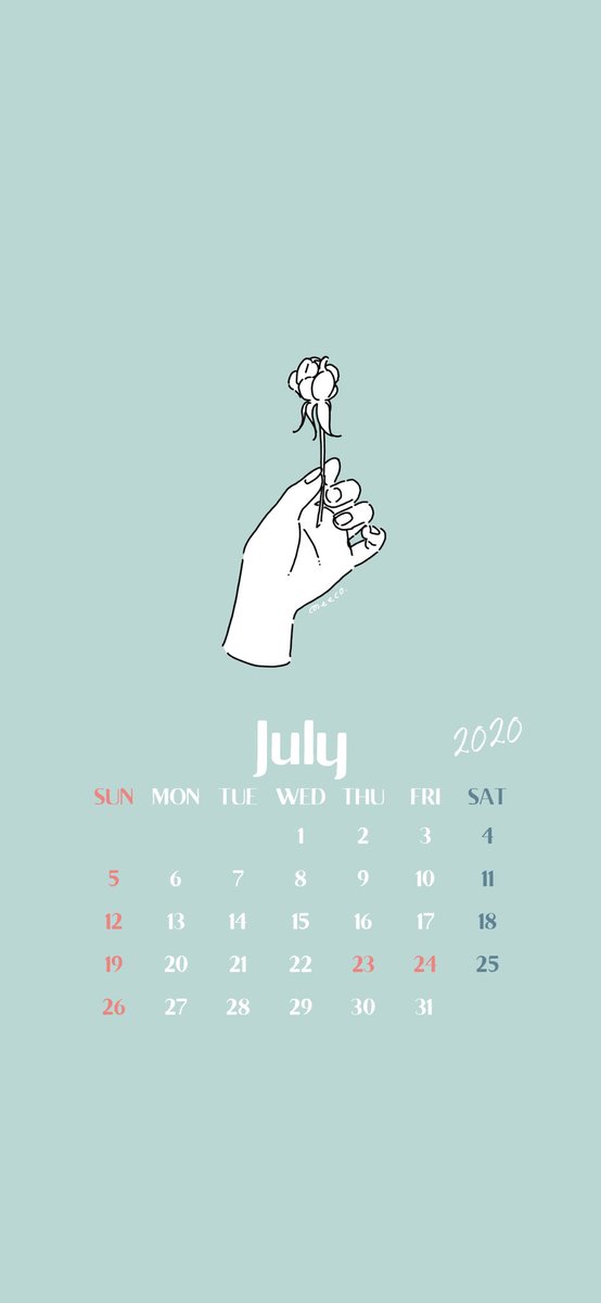 7月カレンダー🌹