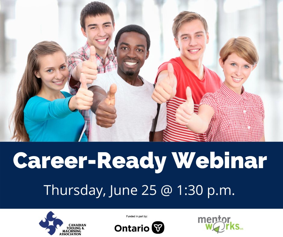 CTMA_Voice's tweet photo. Don't miss our Career-Ready webinar tomorrow with @Mentor_Works @ 1:30 p.m. We will share valuable info to benefit #employers seeking to fill positions relevant to the #automotiveindustry &amp; #students looking for placements.

Don't miss out! Register now: https://t.co/GPRtMgtr8g https://t.co/fnhedD8NlC