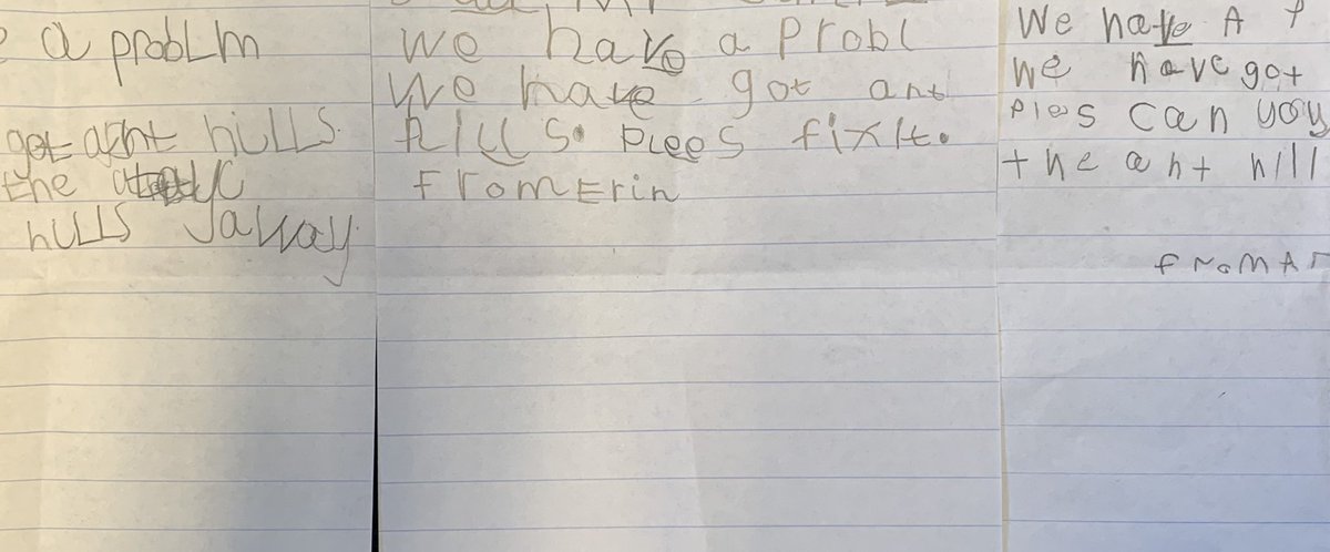 KilmersdonPri's tweet photo. Wonderful writing from children in Buzzards. Now to have a think about those pesky ants... https://t.co/5XLhIgoTkH