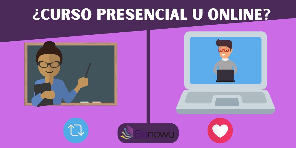 BenowuCom's tweet photo. ¿CON CUÁL TE QUEDAS?
.
.
.
¡Comparte si prefieres cursos presenciales o dale a like si eres de cursos online! 😝
#EducacionEnDirecto #ClasesEnDirecto #FormacionOnline #CursosOnline #FormateEnCasa https://t.co/rKfR1MqZ4o