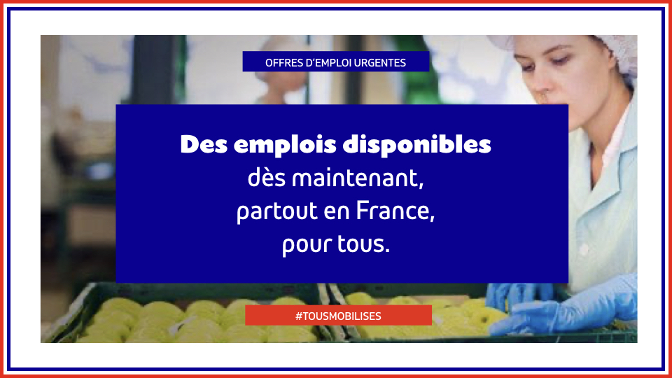 Pour aider les entreprises à recruter dans les secteurs en tension le <a href="/gouvernementFR/">Gouvernement</a> a lancé la plateforme #MobilisationEmploi #AvecPôleEmploi. Plus de 1300 offres dans la région👉mobilisationemploi.gouv.fr/#/accueil