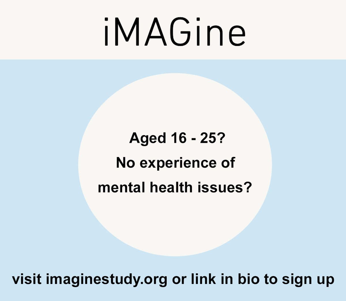 We're #recruiting participants! 
We need healthy controls for our #research investigating processes behind self-harm, binging and purging behaviour.
Sign up at imaginestudy.org/can-i-take-part

#ED #MentalHealthMatters