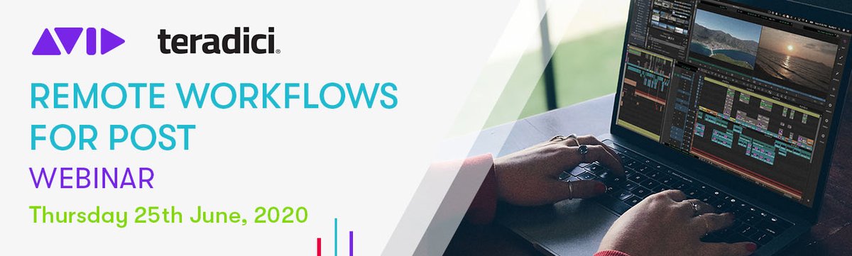 BAVUG's tweet photo. #Webinar:  Teradici and Avid | Remote Workflows for Post                                                                                     June 25 8-9am EDT

https://t.co/pKwgdnk6Q2 https://t.co/QAwrpIZLvq