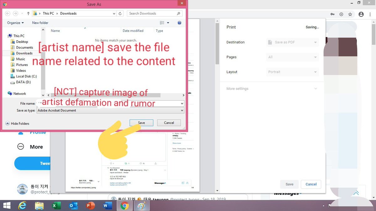 [eng version] how to get pdf when you're on dekstop (for example: on twitter)how to save the file name format:[artist name] save the file name related to the contentfor example:[NCT TAEYONG] Capture image of artist defamation and rumor
