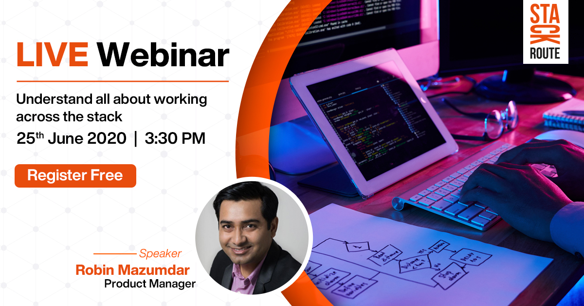 Stack_Route's tweet image. Decode the interesting and highly proficient world of Full Stack Product Engineers with our speaker, Mr Robin Mazumdar.
Know the perks and make the right choice for your career. Register now - bit.ly/3fWqcHo
#StackRoute #FullStackProgramming #Webinar