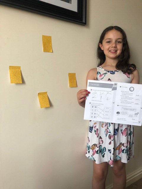 TJPrimary's tweet photo. It was an opportunity to get dizzy in Year 3 Maths today as the lesson was all about turns and direction. Here is one person who wasn’t too dizzy to complete the work. Well done, Jess. #TJHomeLearning #TJMaths #Yr3 https://t.co/8ldHs0CEoe