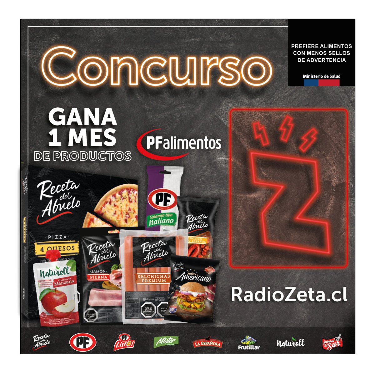 RadioZeta_cl's tweet photo. Según @PFAlimentos es un mes, pero por lo que vimos parece 1 año.

Hoy concurso #PFenRadioZeta!!! atento a nuestros programas para participar. 

Hoy en AutopiZta la banda Street Damaged y @Cine_Sapiens con la filmografía de Joel Schumacher. https://t.co/w5VpKMsQDM