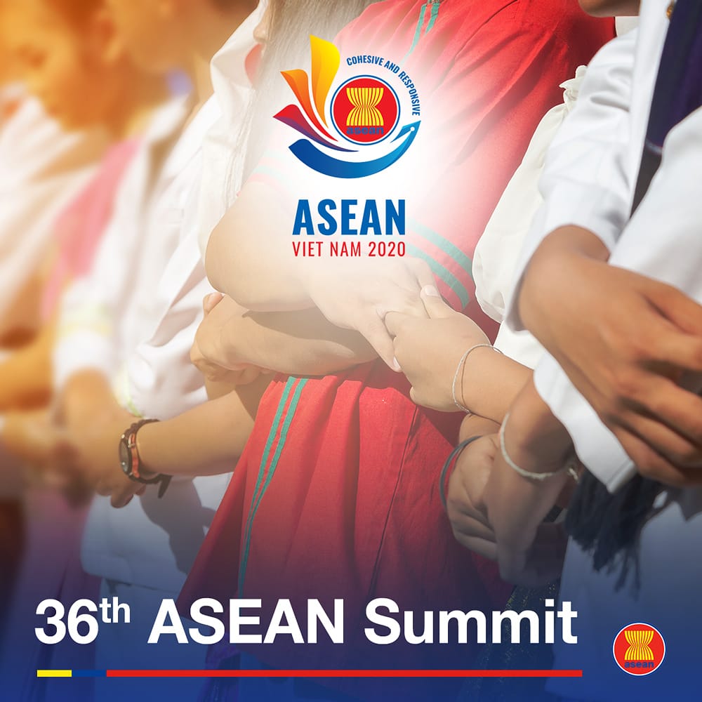 ASEAN's tweet photo. #ASEAN Leaders will convene for the 36th ASEAN Summit to be hosted by #Vietnam virtually on Friday, 26 June.  Stay tuned on ASEAN website or follow our social media for updates: https://t.co/bEC3l7dbJP 
#ASEAN2020VN https://t.co/CvVC6ug12w
