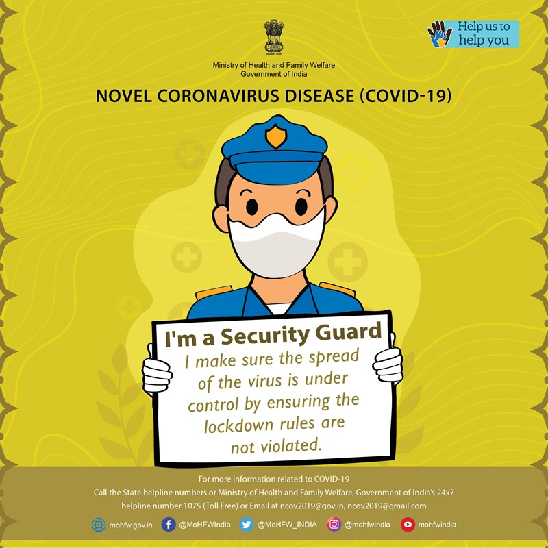 MoHFW_INDIA's tweet photo. #IndiaFightsCorona 

Security personnel are putting their lives on the line so we can be safe. Our support can boost their morale. 

 #TogetherAgainstCOVID19 #HealthForAll #SwasthaBharat #CoronaOutbreak #Unlock1 https://t.co/l6YnGQA1md