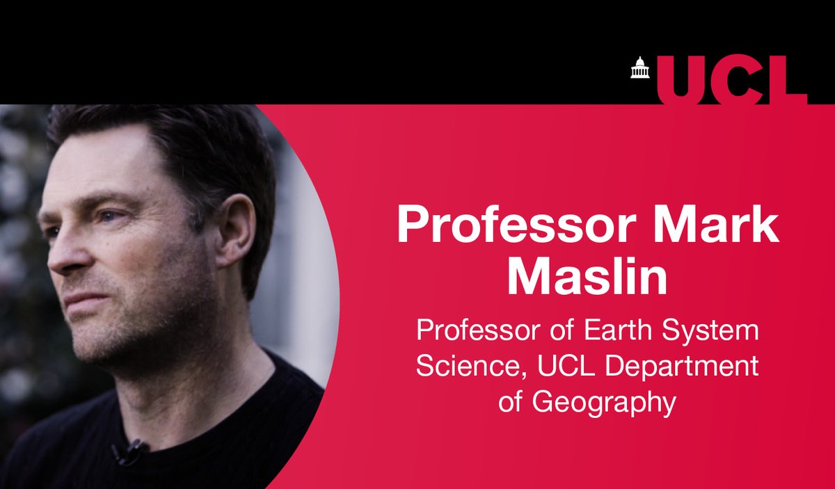 Professor Mark Maslin works in UCL’s Department of Geography ( @UCLgeography). His work as a Professor of Earth System Science at UCL allows him to think, research and write about how we can create a better future for everyone. #UCLDisruptYourThinking–(2/8)