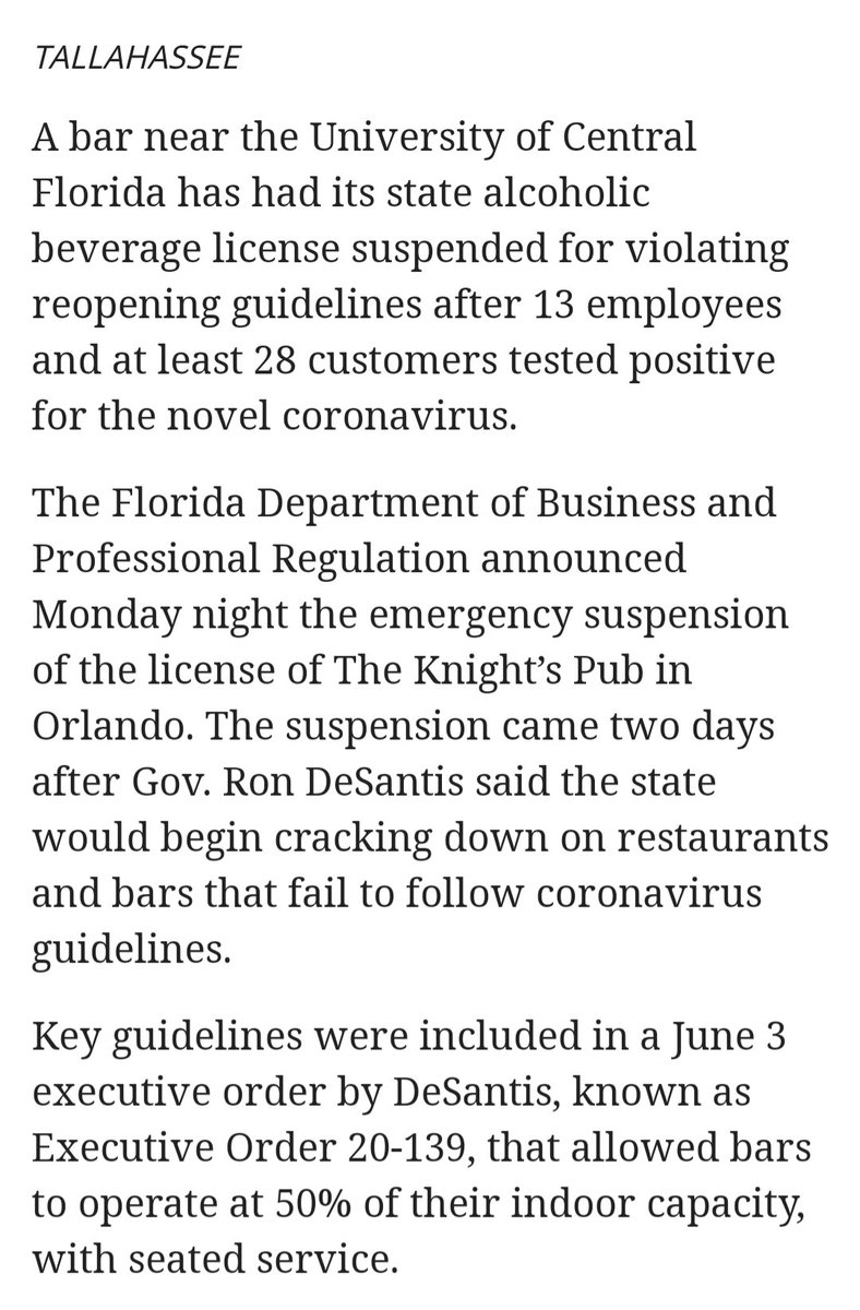 NLPGimages's tweet photo. @GovRonDeSantis how did they determine the 28 customers tested positive contracted it at this bar? You can track the employees, but how do you track customers? https://t.co/WkOS3G1FGI