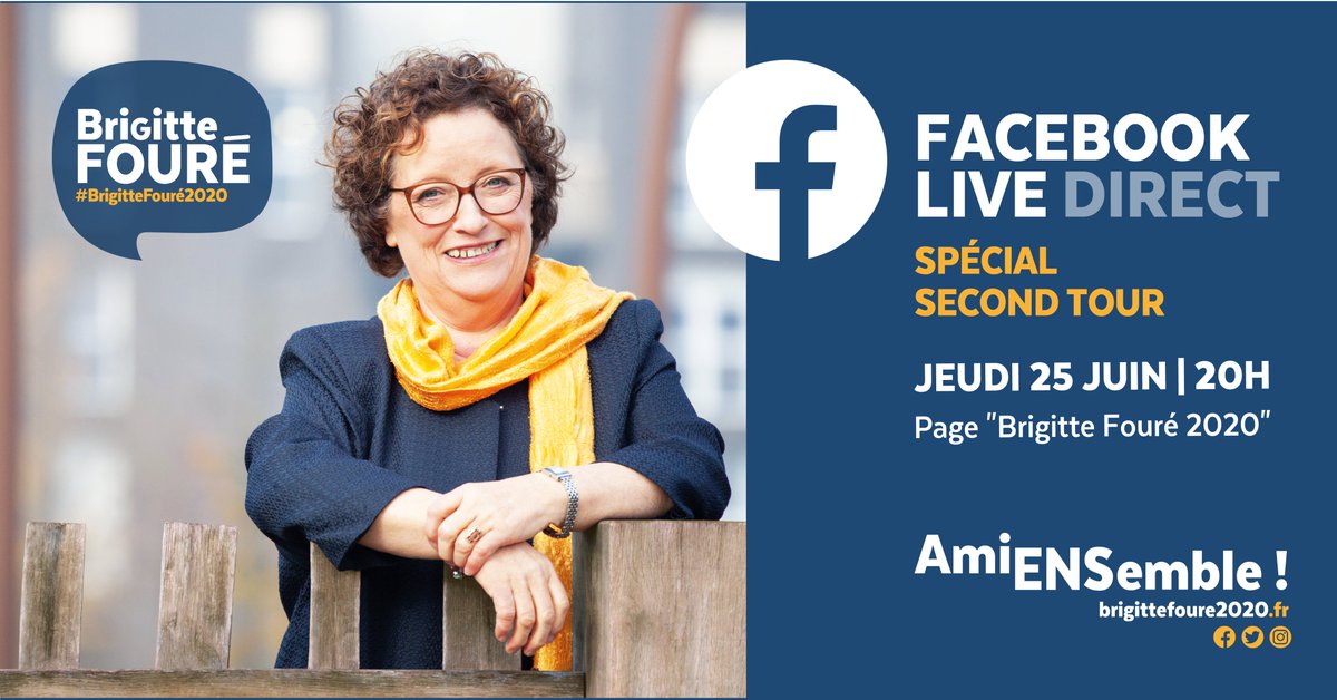 BrigitteFoure's tweet photo. En raison du contexte sanitaire, Brigitte Fouré n'organise pas de grand meeting mais un Facebook Live durant lequel elle s'adressera aux Amiénois à quelques jours du second tour #AmiensEnsemble #BrigitteFouré2020 

Lien vers l'événement :
https://t.co/8E4WCLy5S7 https://t.co/GP2YiGoSRH