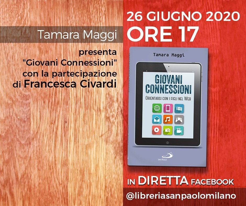 GenitoriDigital's tweet photo. Save the date: il #26giugno ci sarà la prima presentazione di #GIOVANICONNESSIONI, il libro nato dalla rete dei @GenitoriDigital
La diretta sulla pagina FB di @SanPaoloEditore

In attesa di incontrarci dal vivo si fa rete con la rete. Del resto non siamo #GenitoriDigitali? 😉 https://t.co/XAAuEpl0mv
