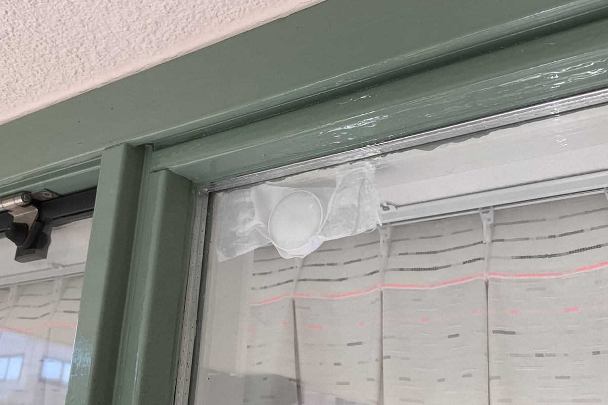 When I said ‘tape the sensor to a window corner’ I meant it. Will need to fix it with a more aesthetic solution before my girlfriend looks up in this direction, because this is definitely not going to get her approval 