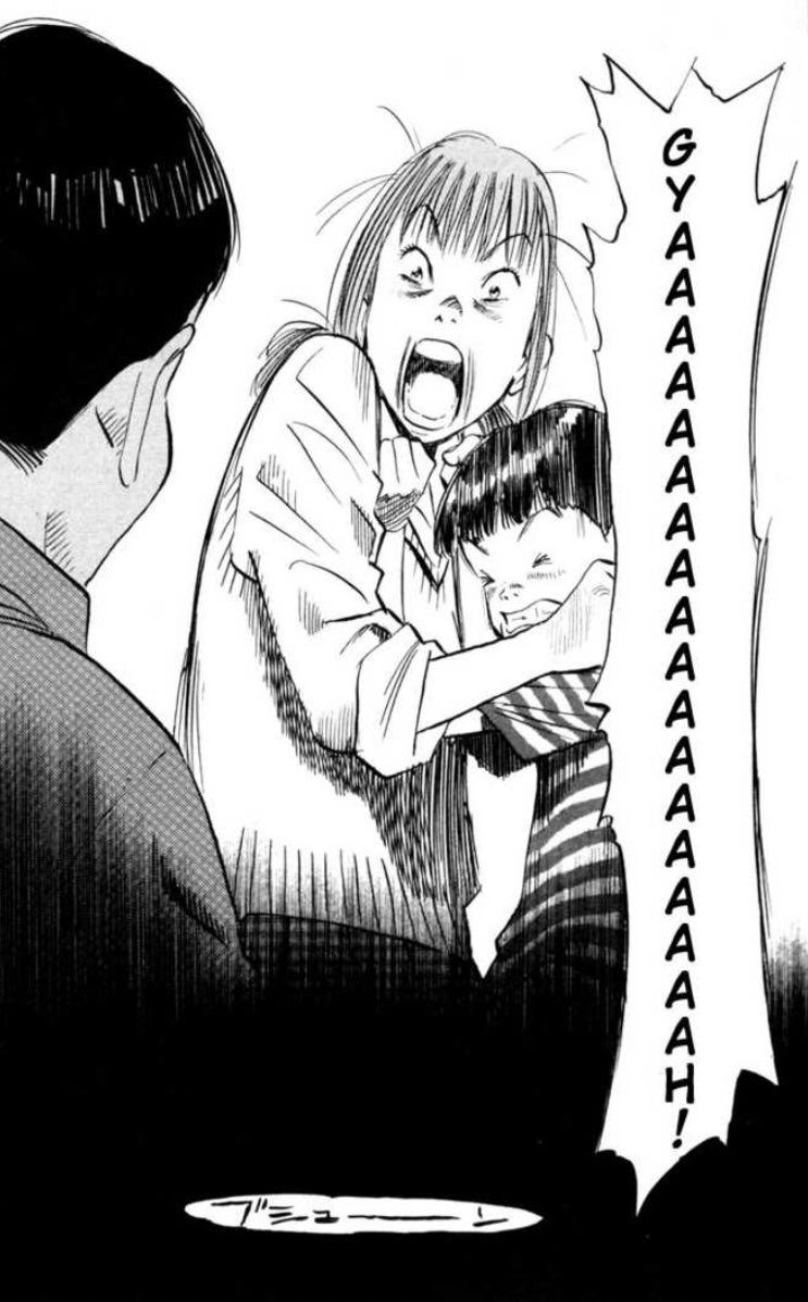 Le trait d’Urasawa se couple très bien à l’intrigue, les expressions des personnages illustrent parfaitement leurs craintes, désespoir, colère ou joie à mesure que l’histoire avance.