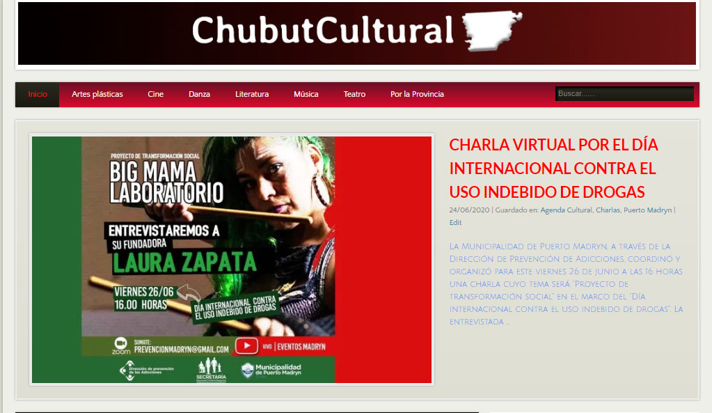 chubutcultural's tweet photo. #Madrn #Chubut CHARLA VIRTUAL POR EL DÍA INTERNACIONAL CONTRA EL USO INDEBIDO DE DROGAS https://t.co/JBce6hb0VN @juanjosedFocati https://t.co/ZHAp1r2JAA