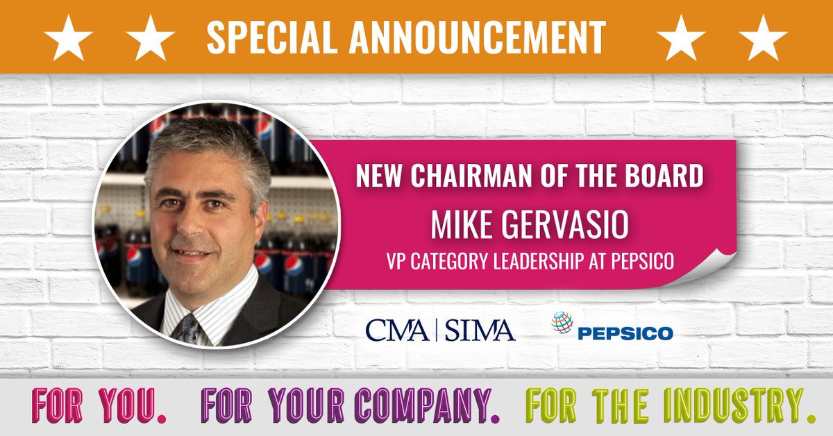 CatManNews's tweet image. **BREAKING NEWS** Category Management Association Announces New Direction, Names PepsiCo’s Mike Gervasio as the first official Chairman of the Board. 

Read the official Press Release here: prn.to/3i2gEwm

#CategoryManagement #ShopperInsights #Retail #CPG