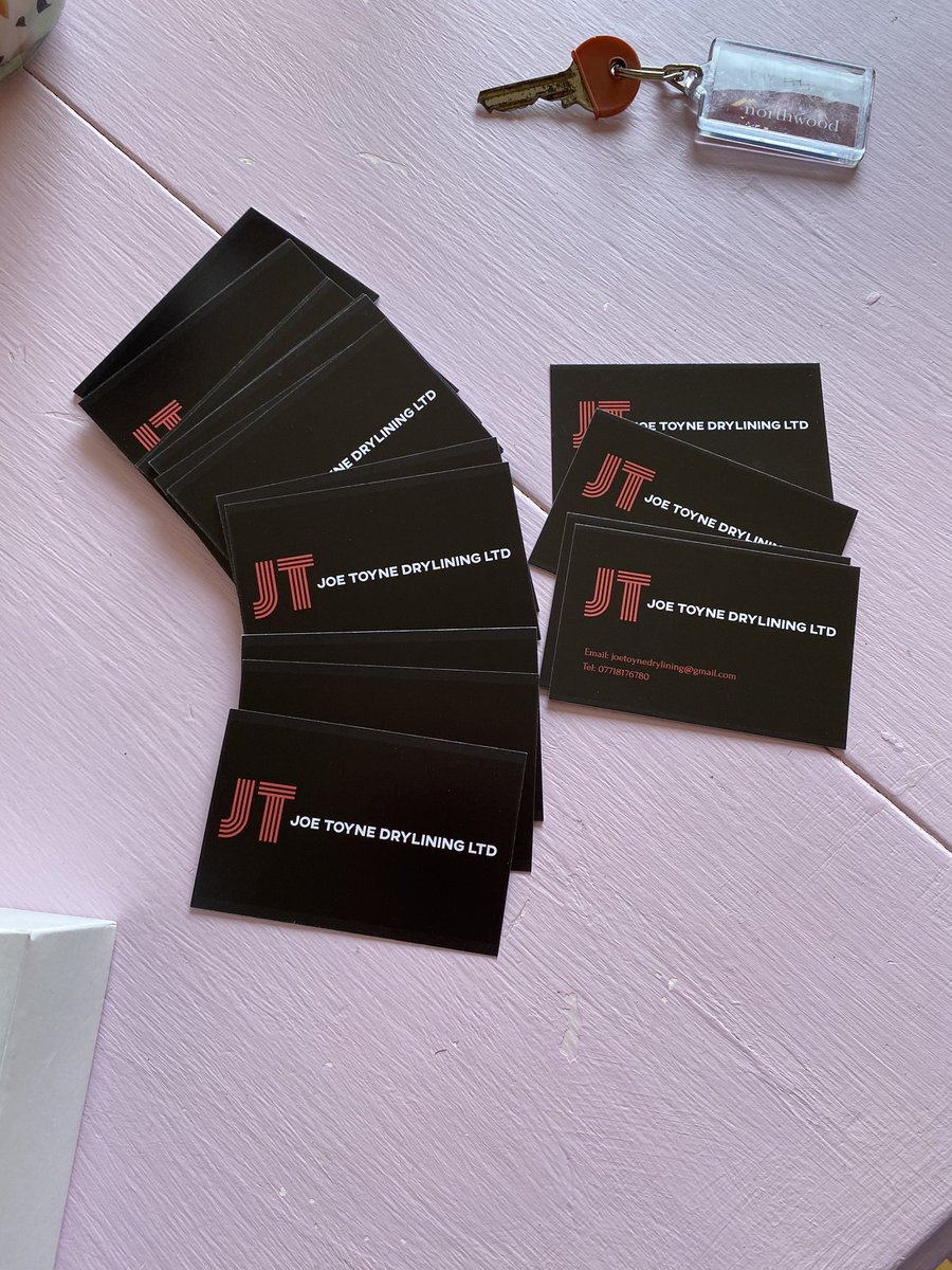 New business cards arrived.. sfs sususpened ceilings and partitions..