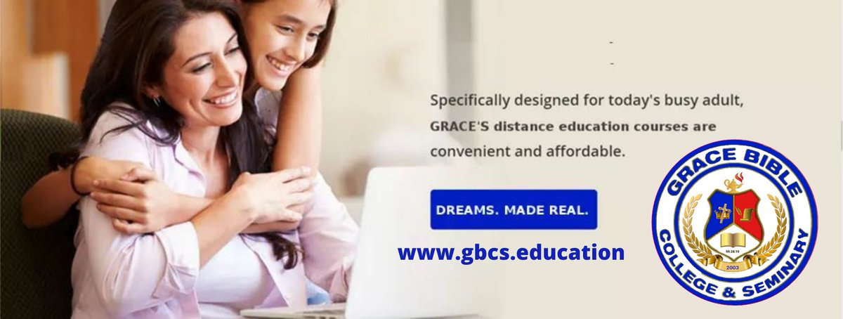 Enroll Today &amp; Take Your Faith to the Finish Line!

Grace Bible College &amp; Seminary
"Where Vision Becomes Mission"
gbcs.education