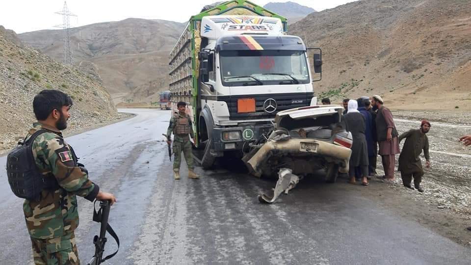 Five people were killed in a road accident after a sedan collided with