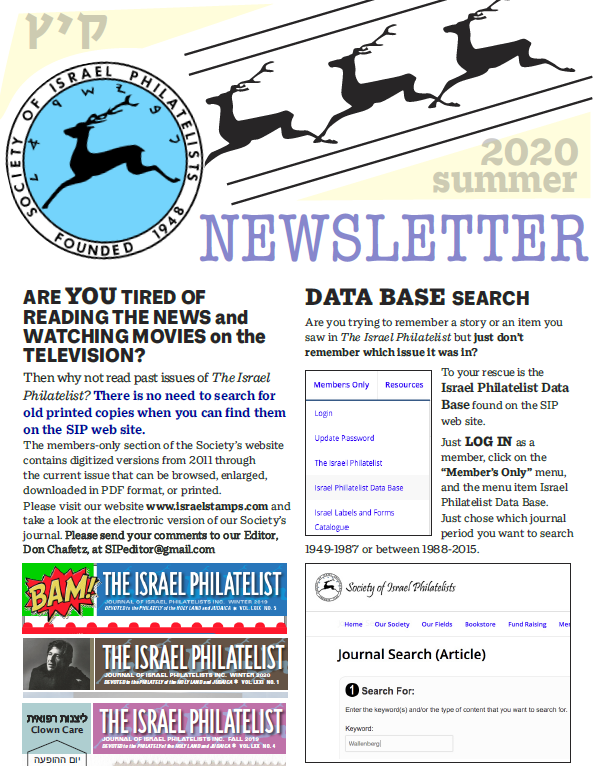 SIPhilatelists's tweet photo. Have you seen our most recent Newsletter? If not, here it is! In this newsletter, you will get an insight on our newest publication, more information on searching our database, and finding access to our older IP journals. Enjoy! https://t.co/8a7qc127S4