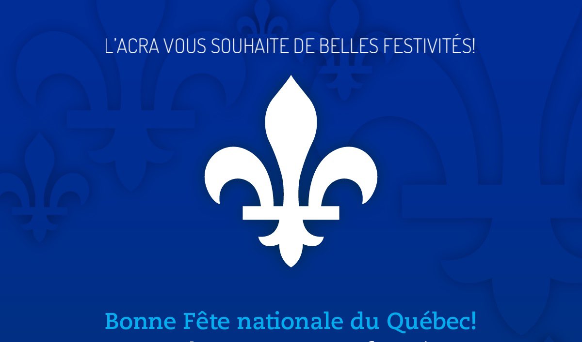 ACRAAssociation's tweet photo. En ce jour #FetenationaleduQuebec , rappelons que l’ACRA, par sa mission de promotion et de vulgarisation du secteur #agroalimentaire est fière de contribuer à son essor et au rayonnement des #alimentsduquebec et de ceux qui les produisent, les transforment et les distribuent! https://t.co/qk9wckrmYK
